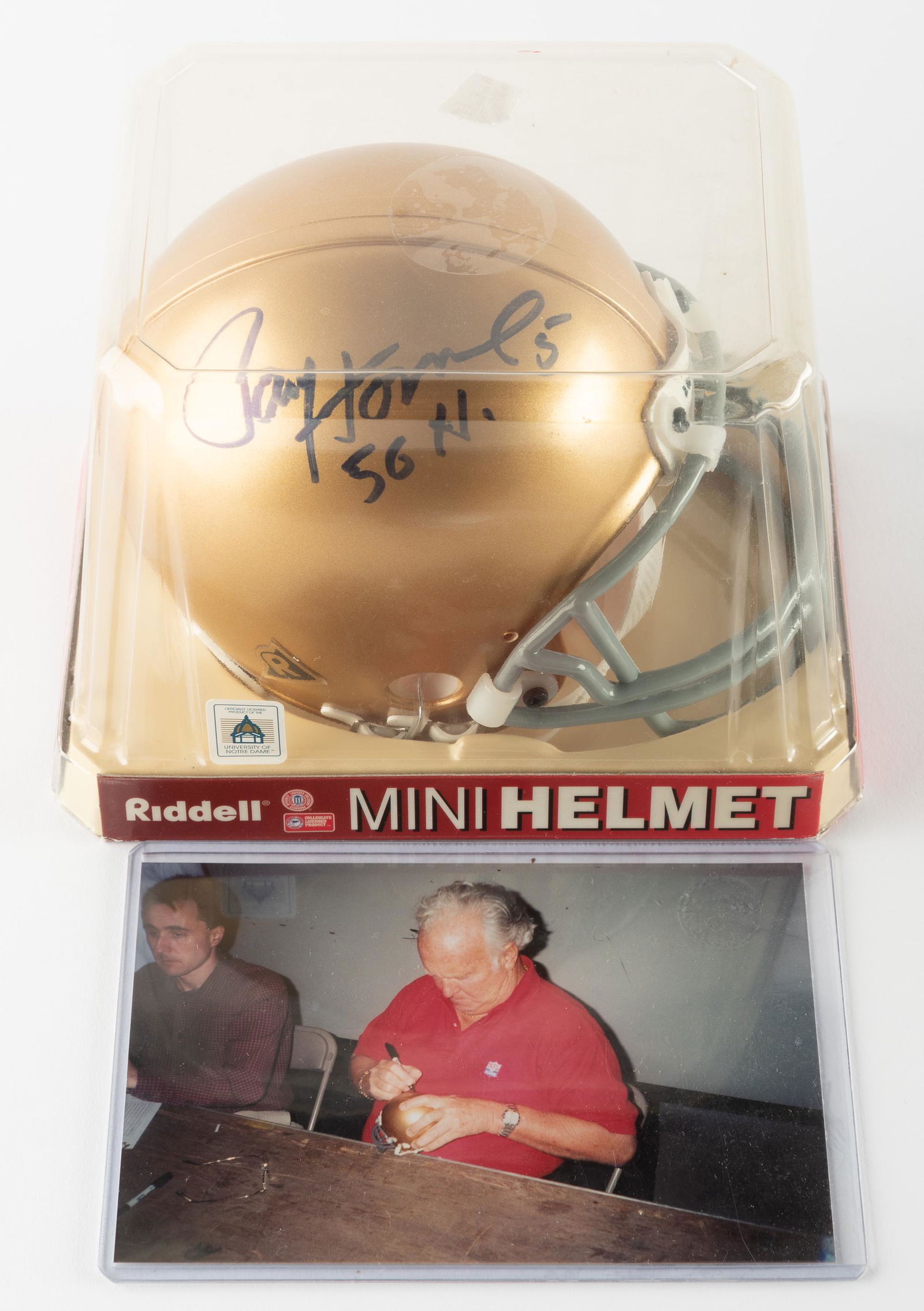 Paul Hornung Autographed Notre Dame Mini Helmet (1 of 3)