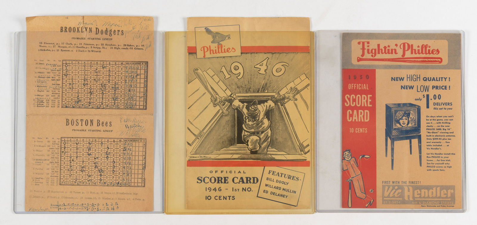 3 Vintage Score Cards (1 of 2)