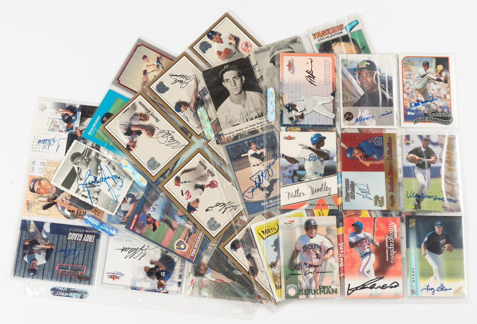 45 Autographed Baseball Cards (1 of 3)