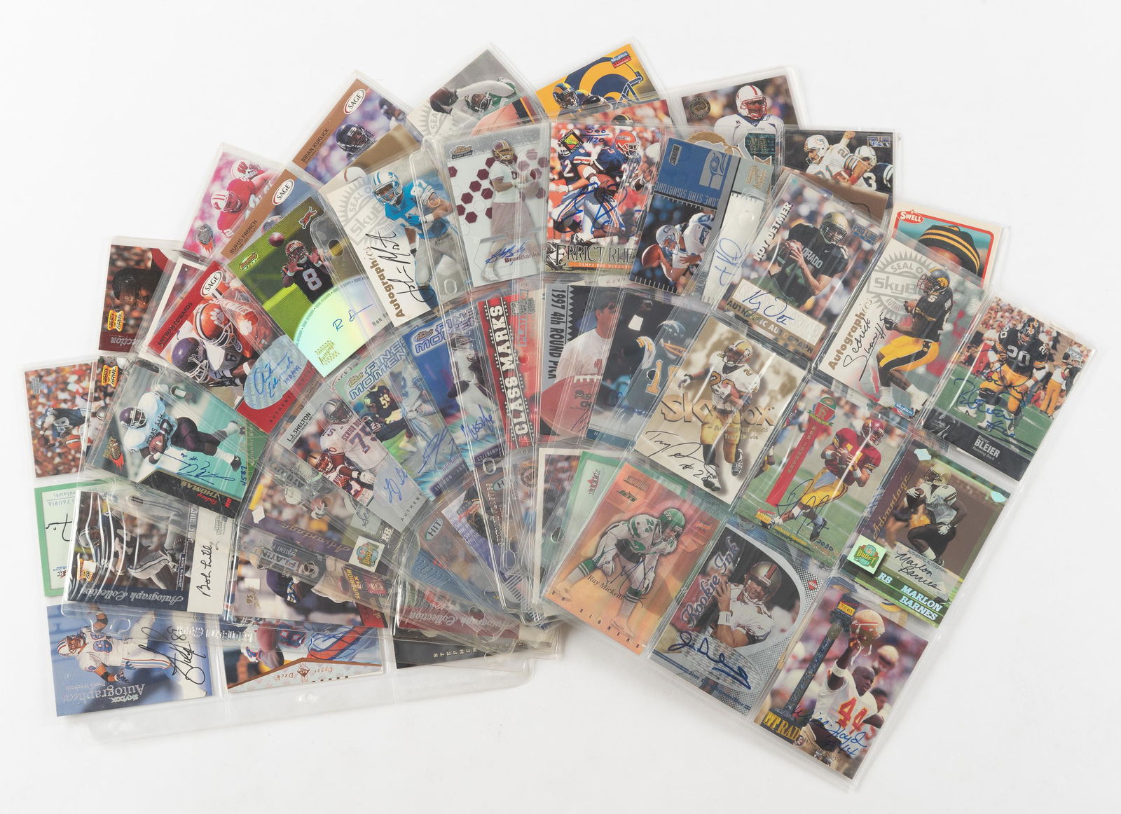 90 Factory Autographed Football Cards (1 of 8)