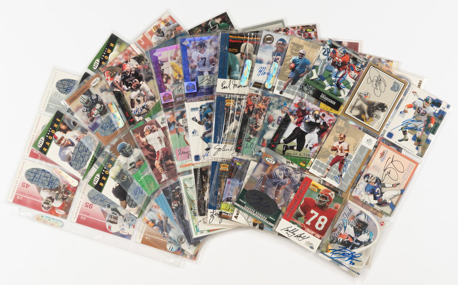90 Factory Autographed Football Cards (1 of 6)