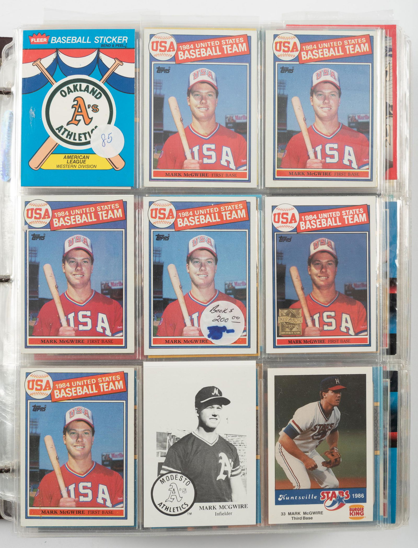 Lot of Mark McGwire Items (1 of 18)