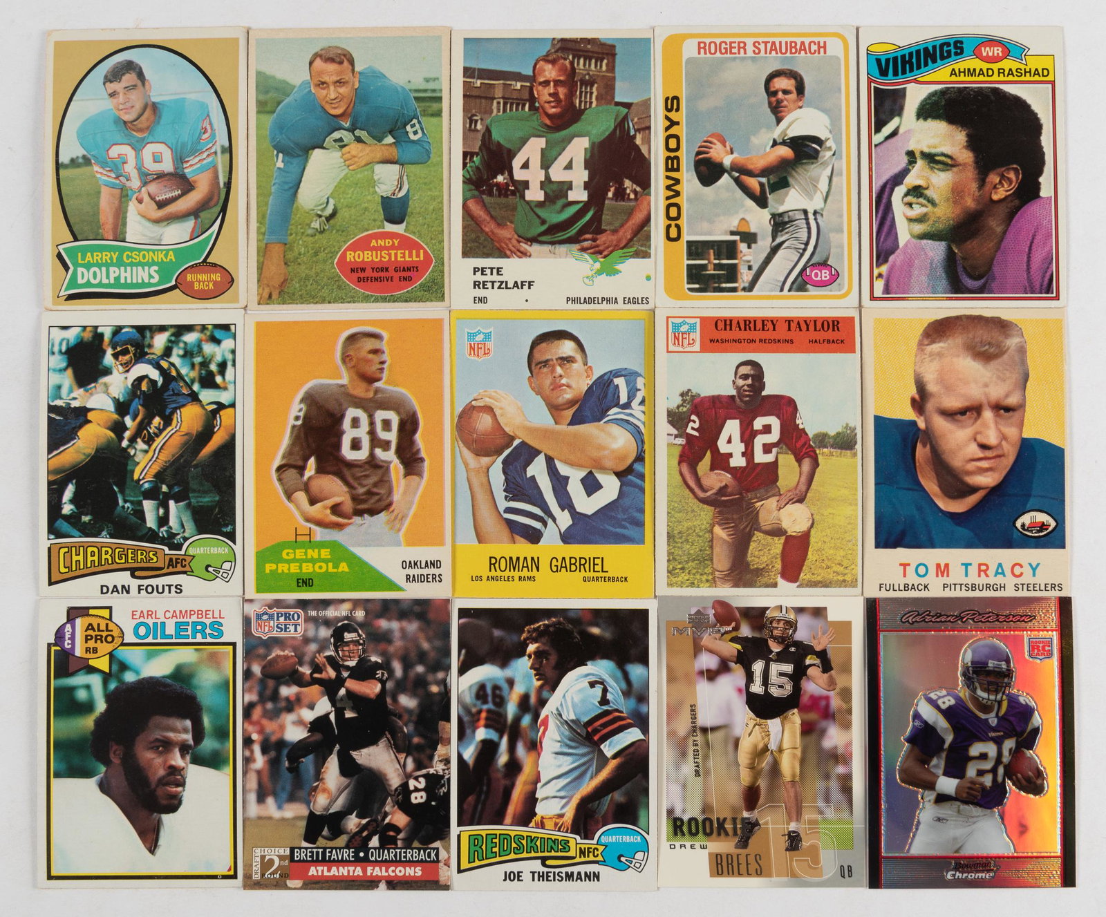 Over 600 Vintage Football Cards: DESCRIPTION: Includes Hall of Fame players, Post Cereal, 1965 Topps, 1972 stickers, Bowmans, and more. CONDITION: Very good. IMPORTANT: Before bidding, please read the terms and conditions. When you r