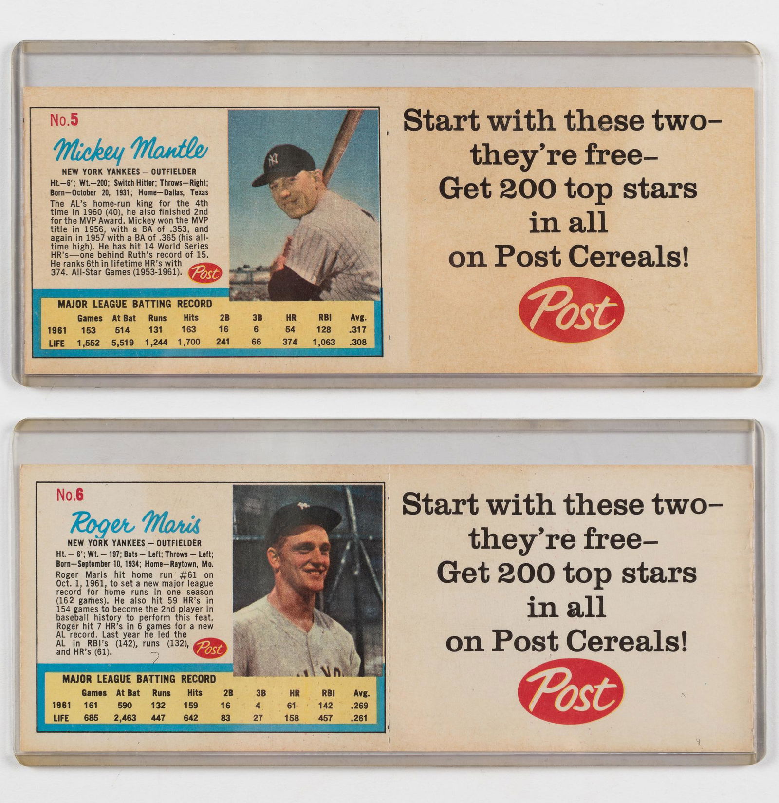 1961 Post Cereal Cards (1 of 3)