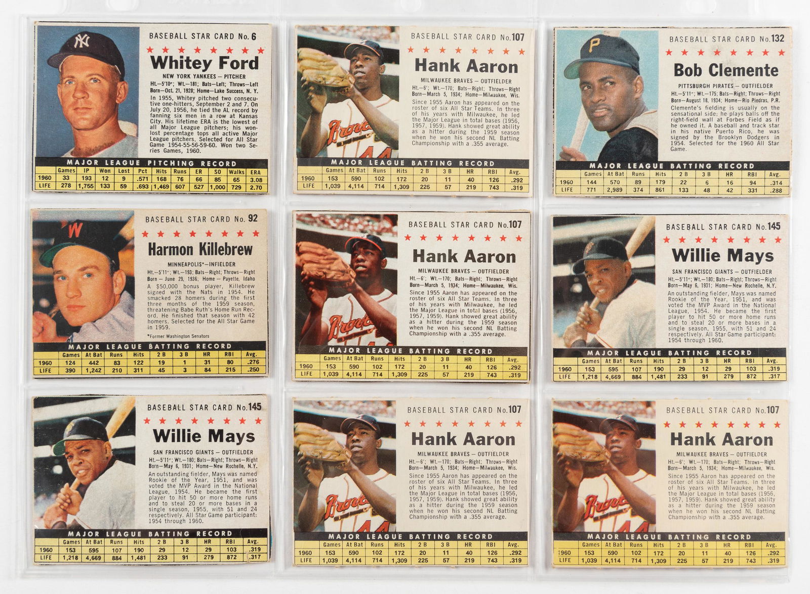 9 1961 Post Cereal Cards (1 of 2)