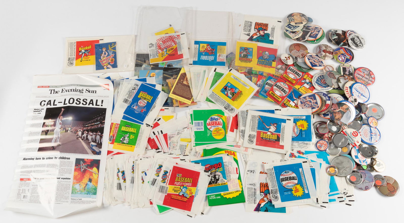 Large Group of Baseball Wrappers & Pins (1 of 6)