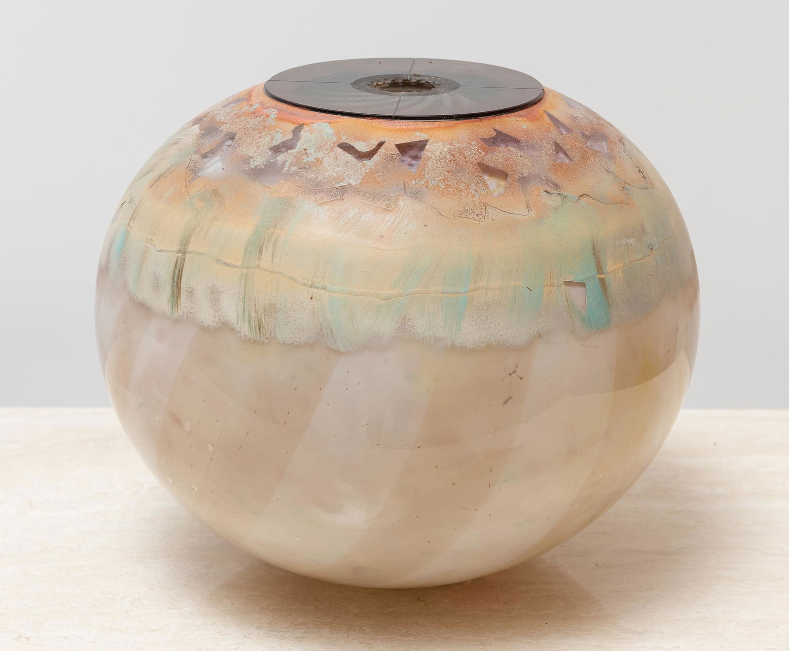 Robert Palusky Hand Blown Art Glass Vase (1 of 3)