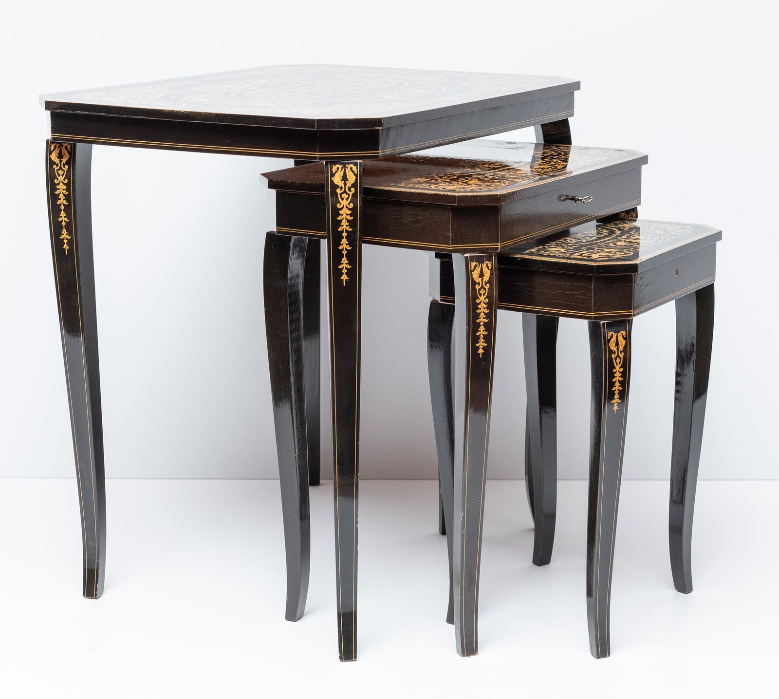 Inlaid Nesting Music Tables (1 of 6)