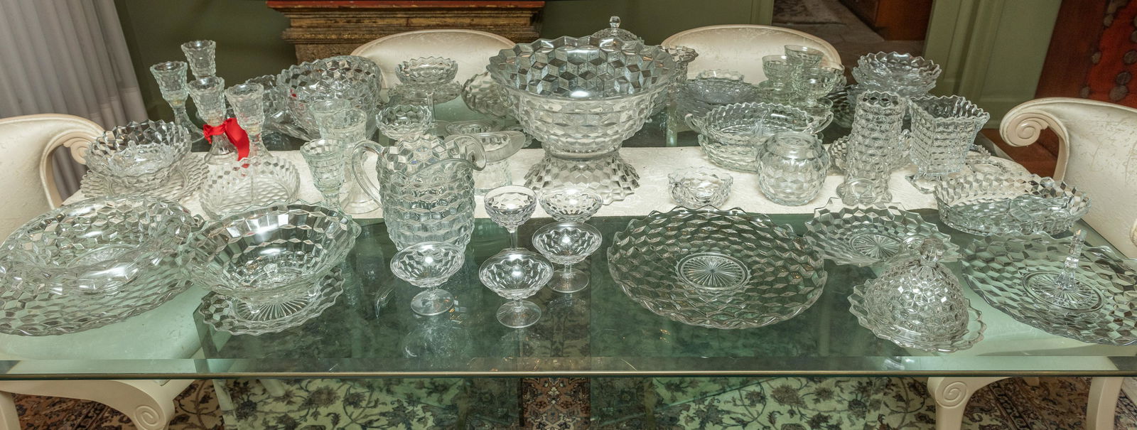 Approx. 70 pc Collection of Fostoria American (1 of 3)