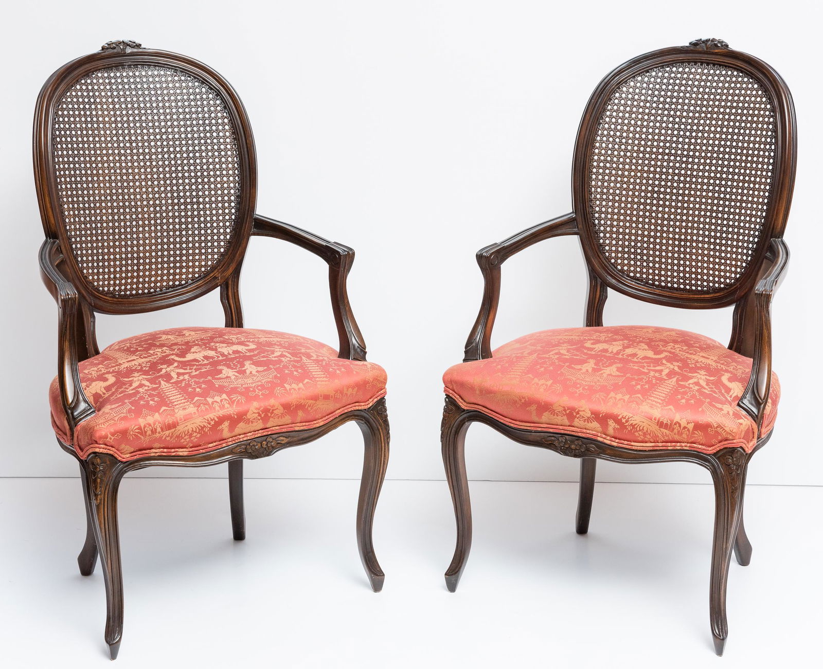 Pair of Cane Back Arm Chairs (1 of 5)