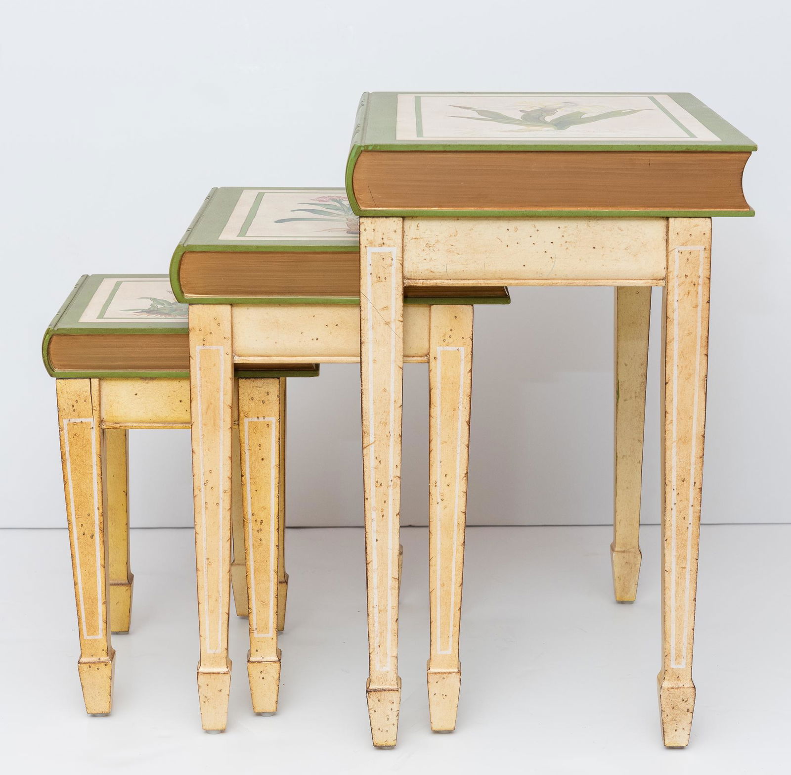 Hand Painted Book Form Nesting Tables (1 of 4)