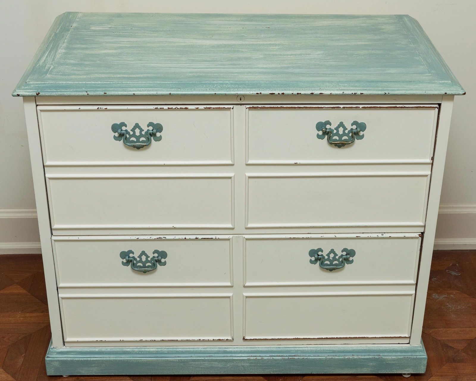 Paint Decorated 2 Drawer Filing Cabinet (1 of 3)