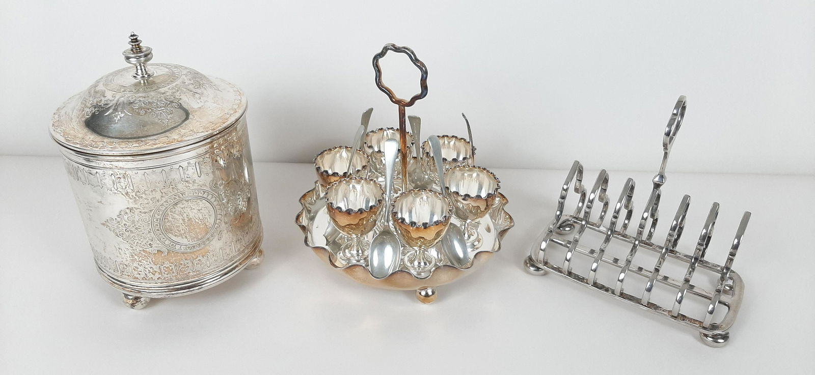 3 Pcs Silver Plate incl. Egg Set (1 of 4)