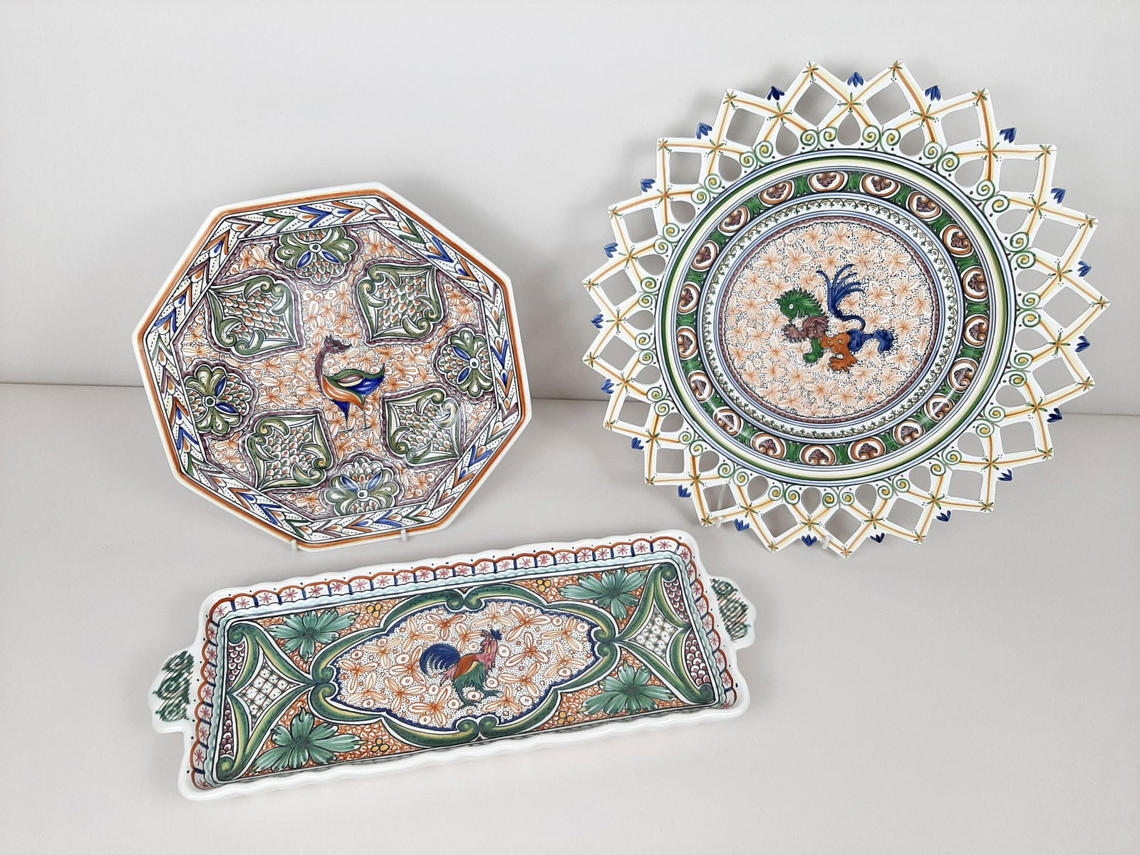 3 Pcs Hand Painted Portuguese Ceramics (1 of 4)