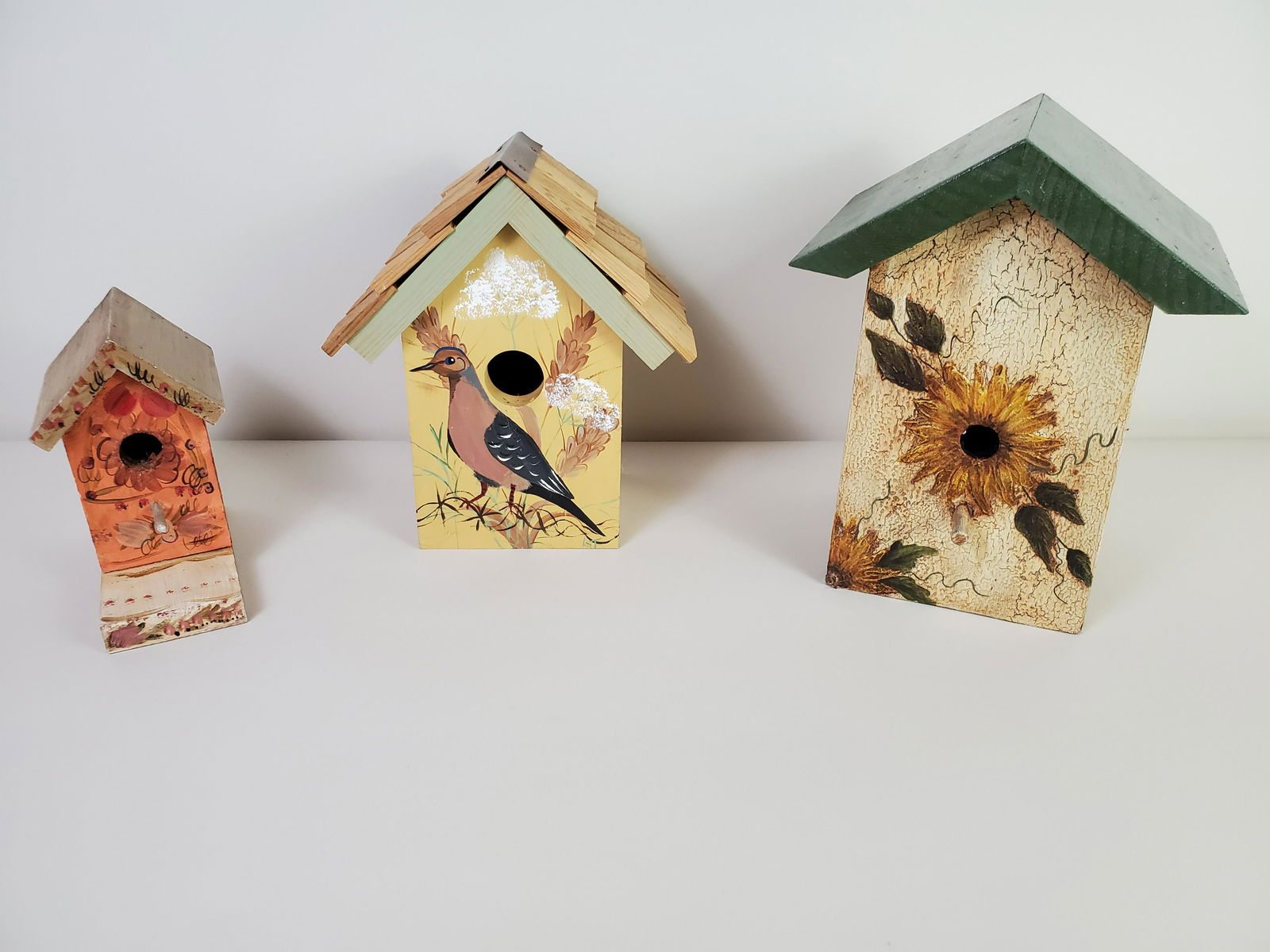 3 Painted Bird Houses (1 of 2)