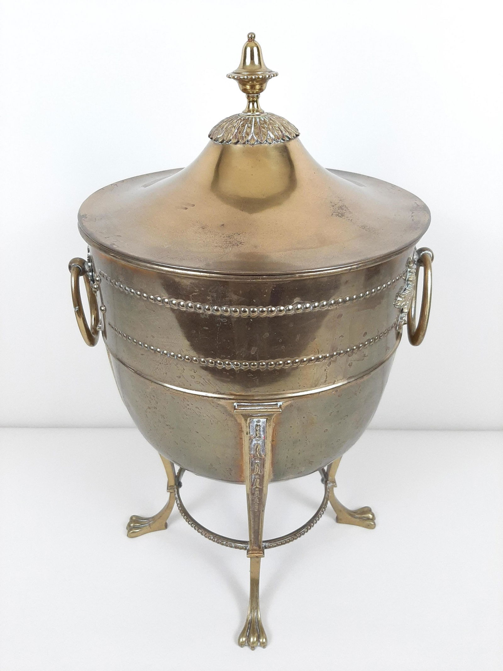 Antique Brass Footed Urn (1 of 4)
