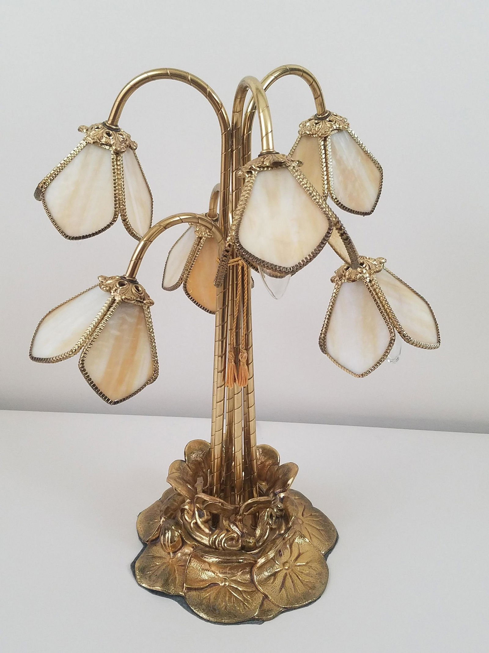 6 Light Art Nouveau Table Lamp (1 of 4)