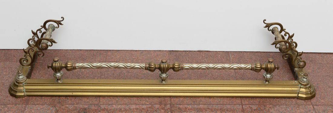 Antique Bronze Fireplace Fender (1 of 3)