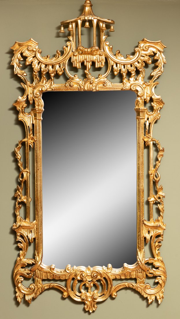 Ornately Carved Wood & Gesso Mirror (1 of 3)