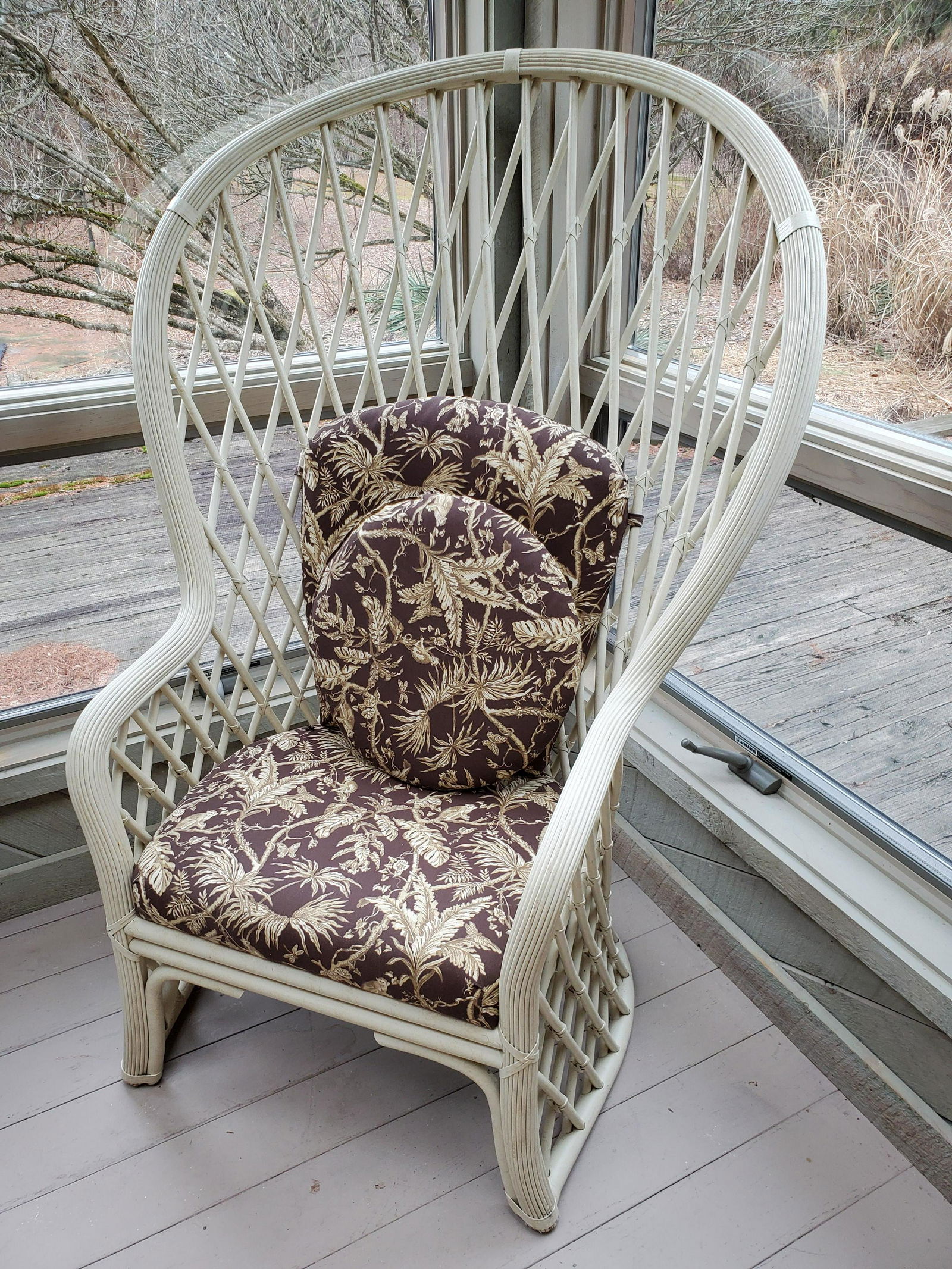 High Back Rattan Chair (1 of 3)