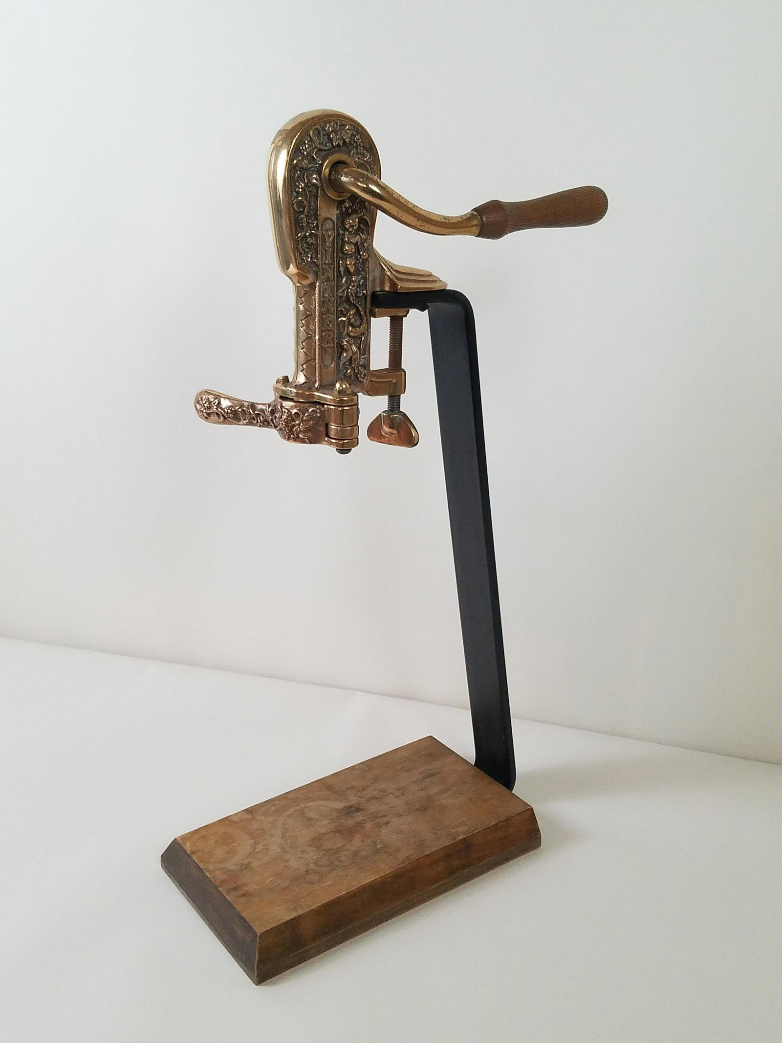 Table Top Wine Bottle Opener: 6-3/4" wide x 14" deep x 24" high. IMPORTANT: Before bidding, please read the terms and conditions. When you registered for the auction you agreed to these terms and will be required to comply with th