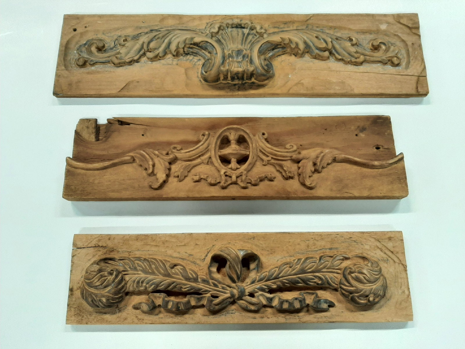 3 Hand Carved Furniture Element Samples (1 of 3)