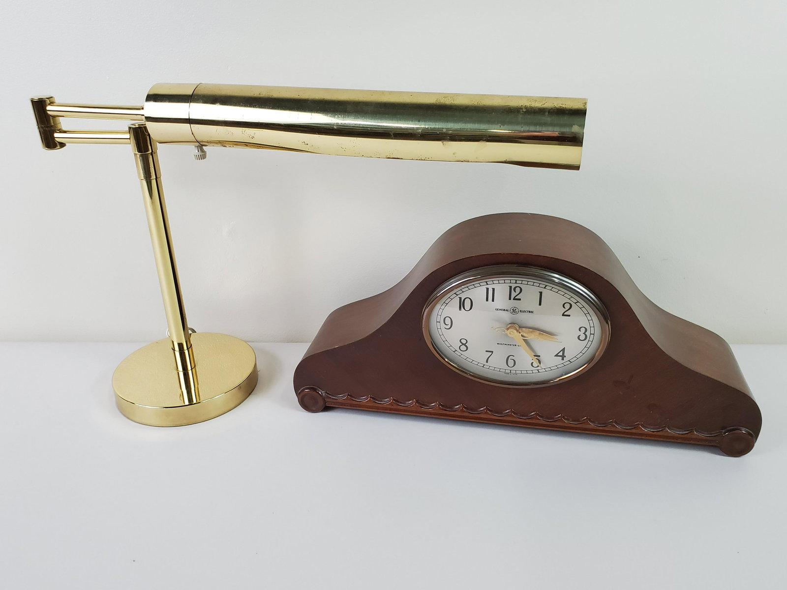 Brass Lamp & GE Clock (1 of 3)