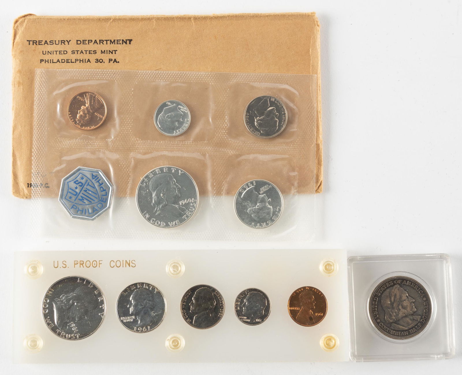 1960 & 1961 Proof Sets & 1893 Columbian Half (1 of 7)