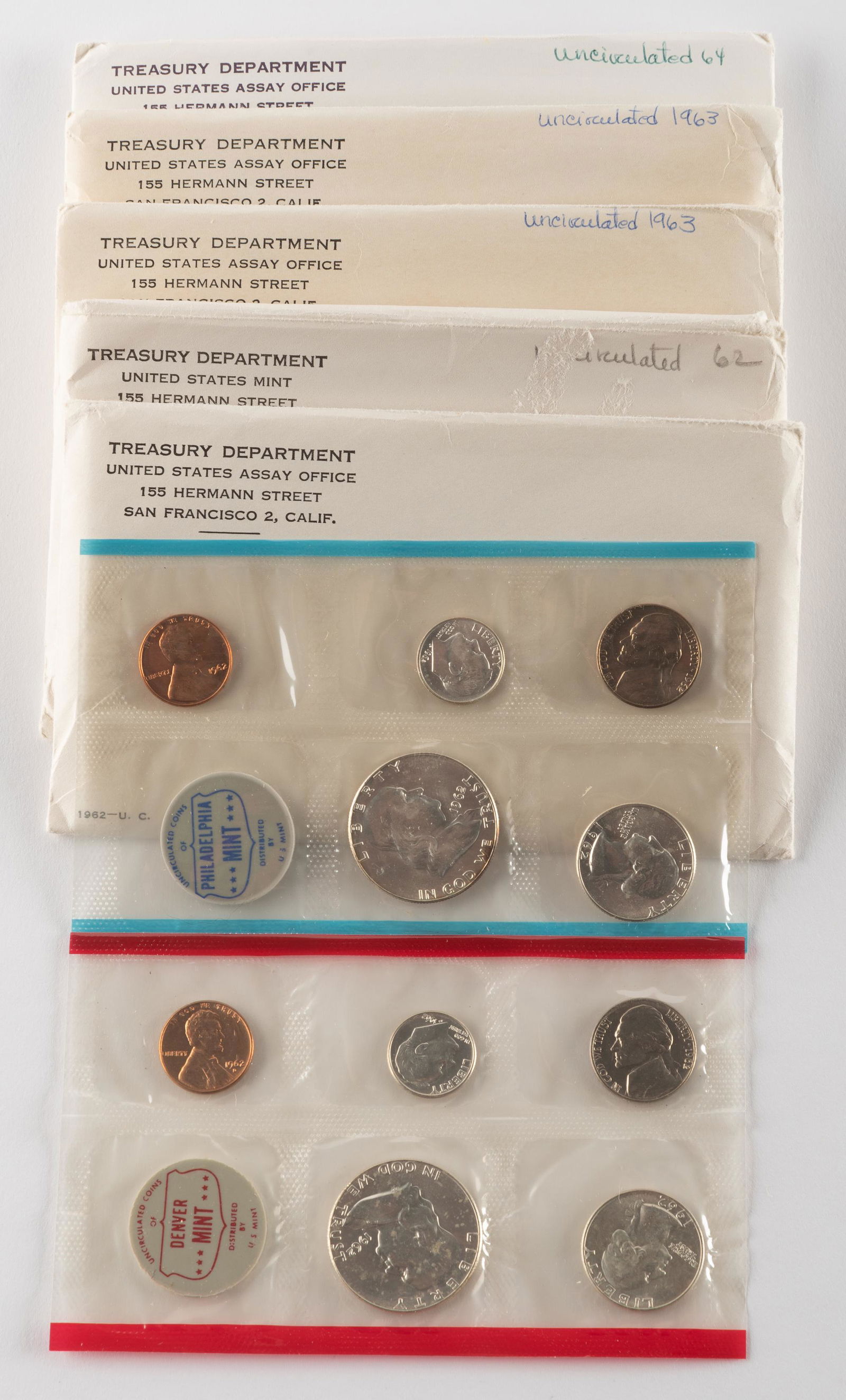 5 U. S. Mint Sets (1 of 3)