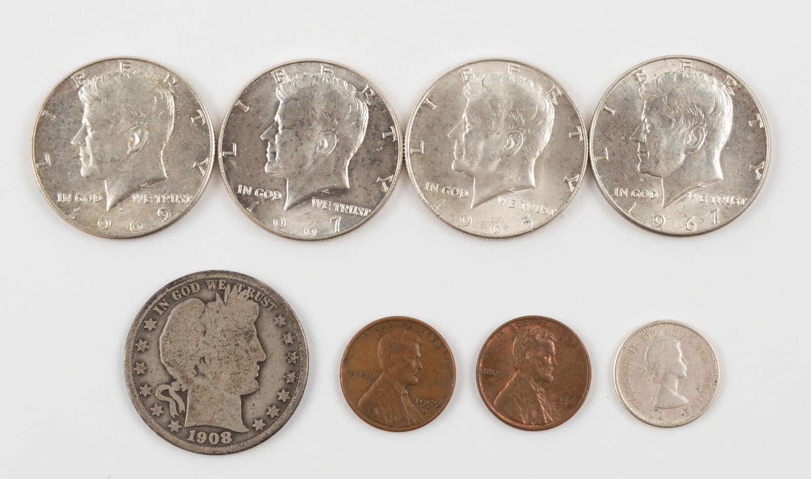 8 Coins, Mostly U.S. (1 of 2)