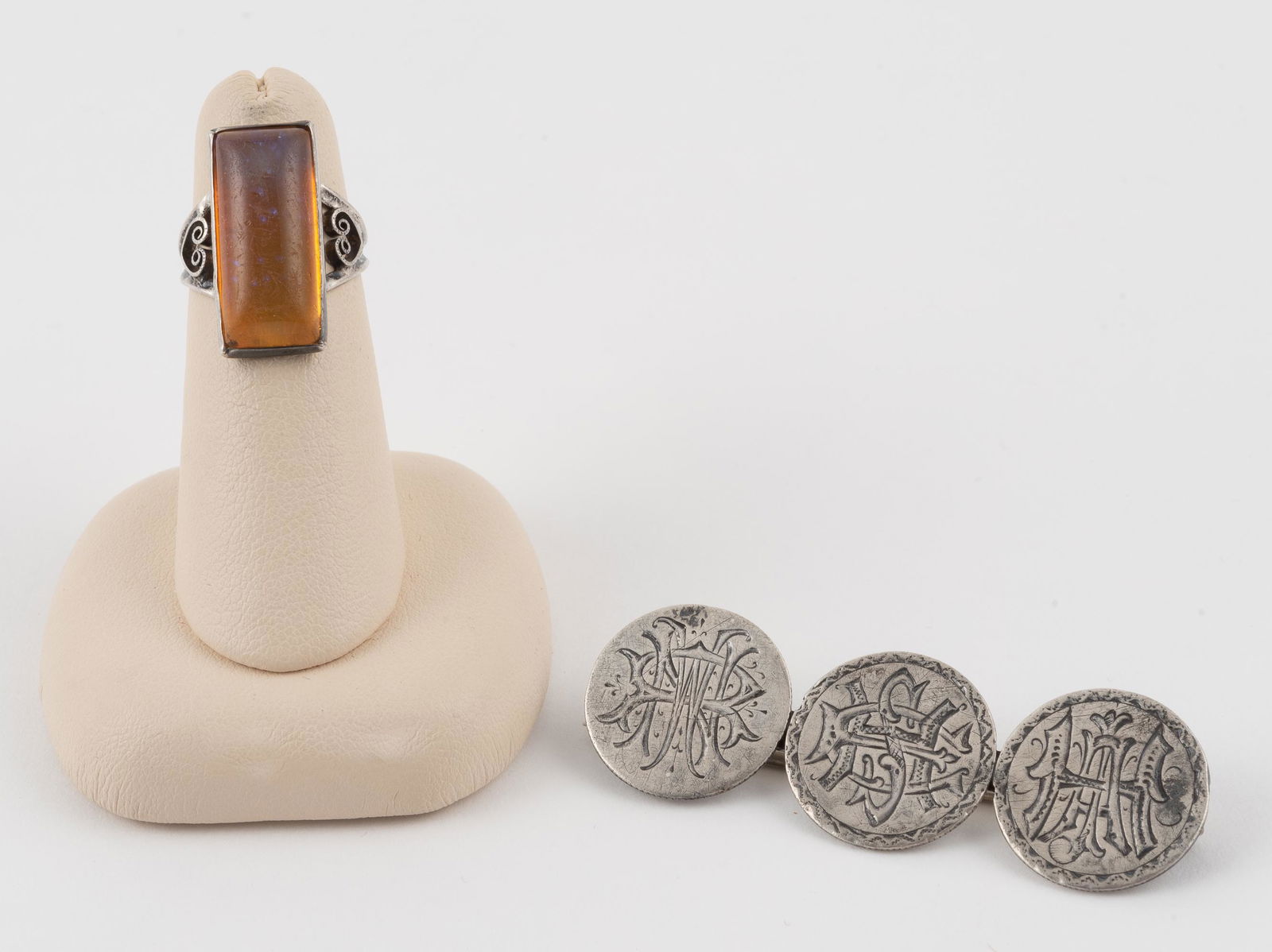 Victorian Love Token Broach & Sterling Ring (1 of 5)