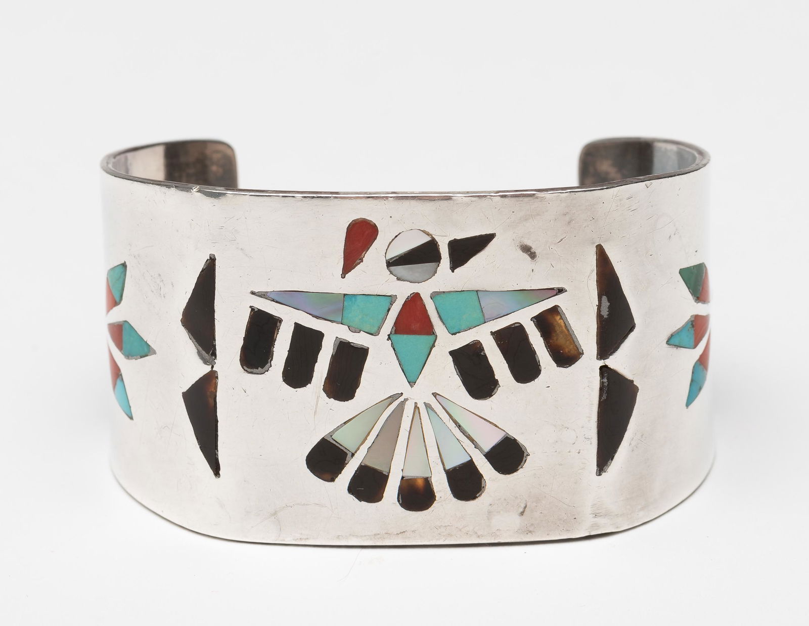 J.D. Massie Sterling Zuni Cuff Bracelet (1 of 3)