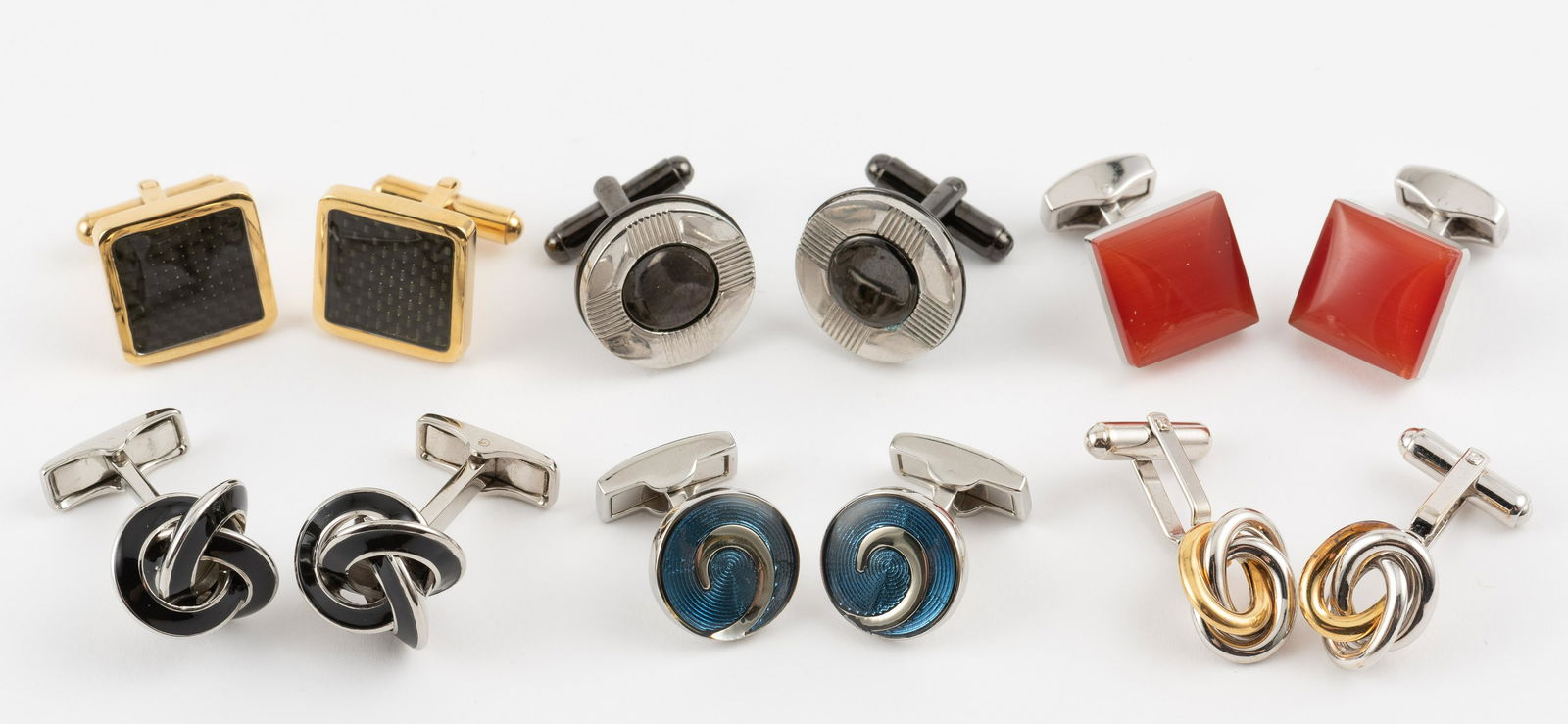 6 Pairs of Cufflinks Incl Bugatchi (1 of 13)