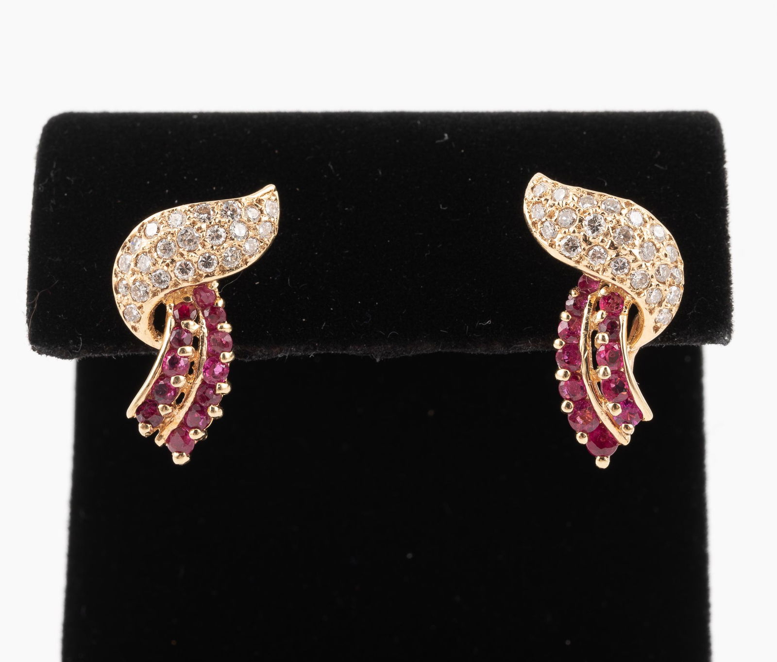 14K Diamond & Ruby Earrings (1 of 3)
