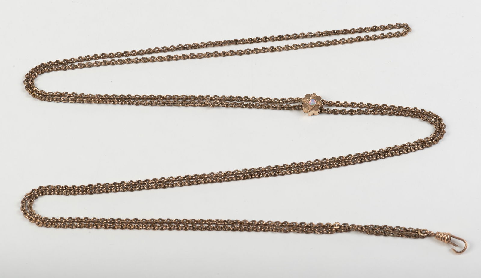 10K GF Victorian Slide Chain with Opal (1 of 2)