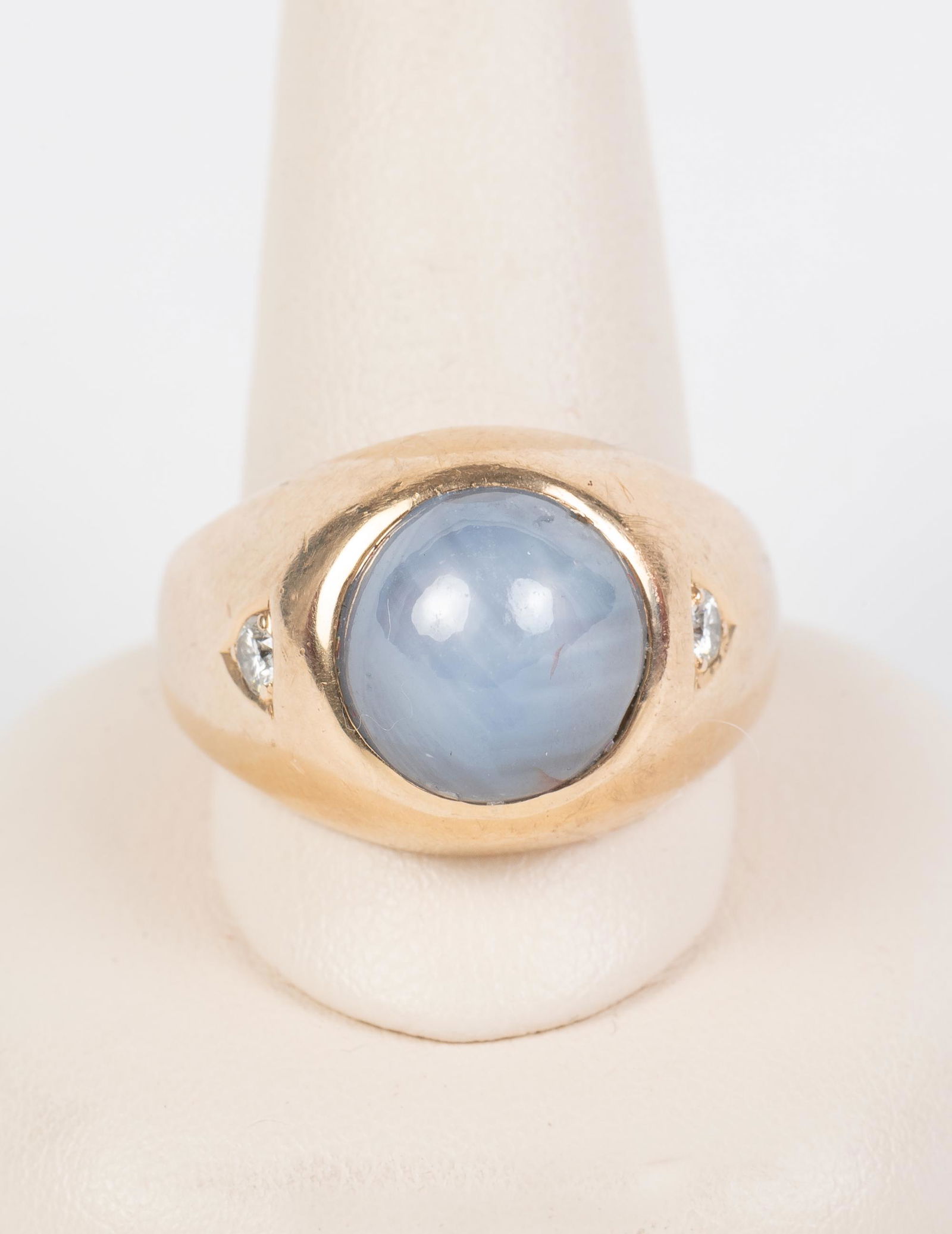 14K Gold Star Sapphire & Diamond Ring (1 of 4)