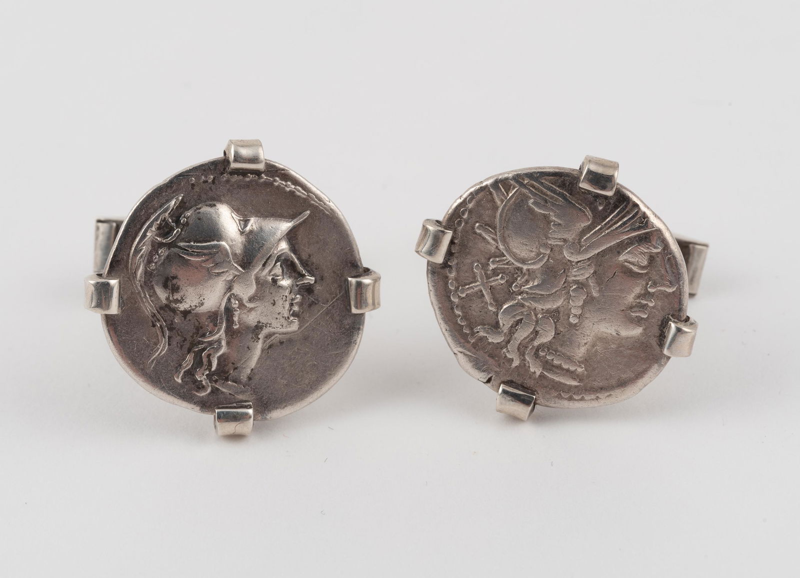 Pair of Ancient Silver Coin Cufflinks (1 of 4)