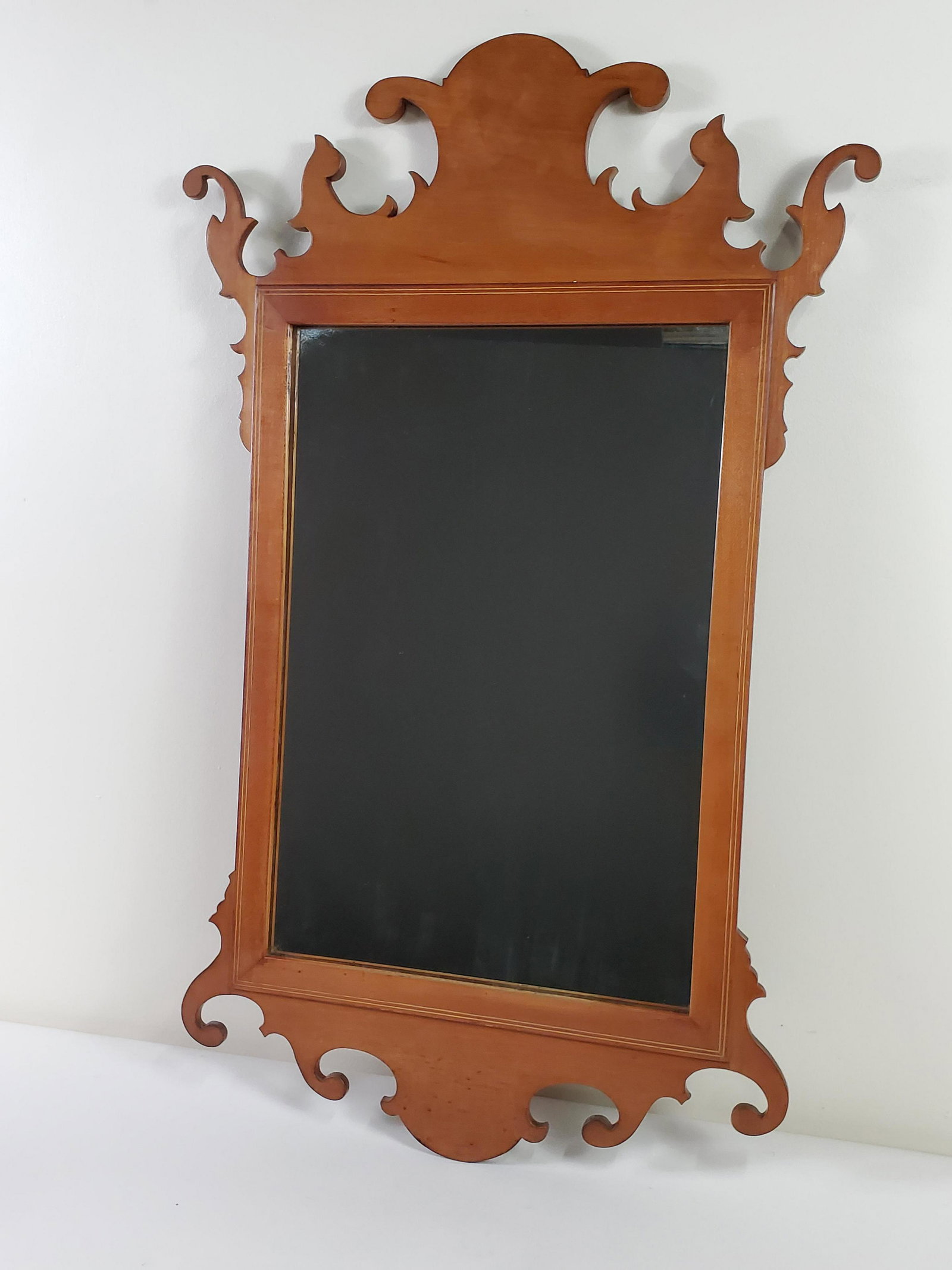 Chippendale Style Mirror: 23 1/2" wide X 38 1/4" high. IMPORTANT: Before bidding, please read the terms and conditions. When you registered for the auction you agreed to these terms and will be required to comply with them.