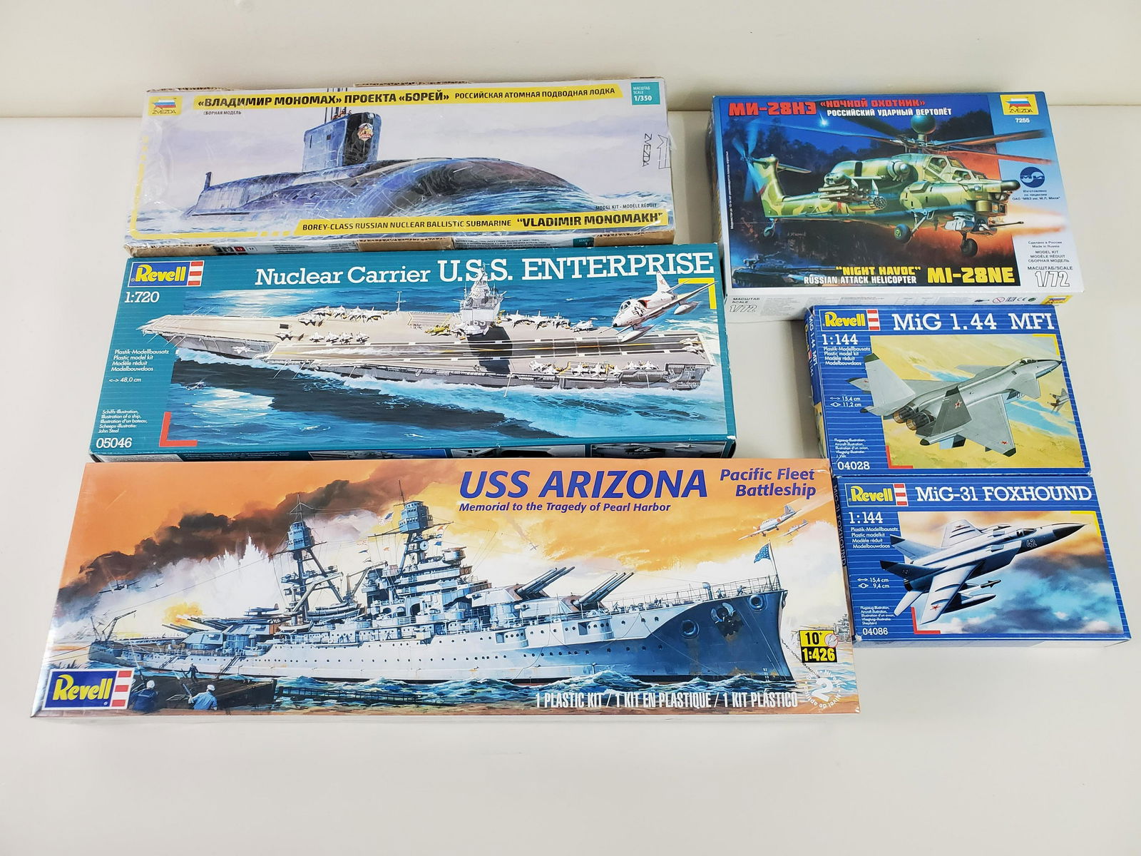 6 Revell & Zvezda Military Model Kits: Includes factory sealed. IMPORTANT: Before bidding, please read the terms and conditions. When you registered for the auction you agreed to these terms and will be required to comply with them.