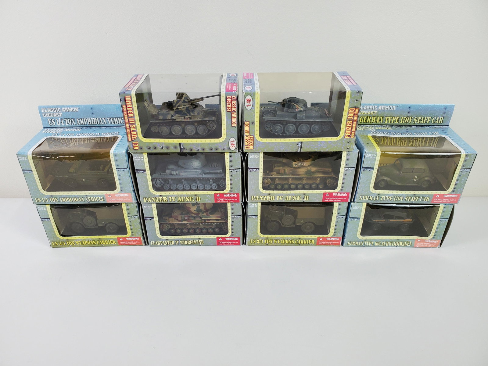 10 Pcs Classic Armor Diecast Trucks & Tanks: 1:48 scale. IMPORTANT: Before bidding, please read the terms and conditions. When you registered for the auction you agreed to these terms and will be required to comply with them.