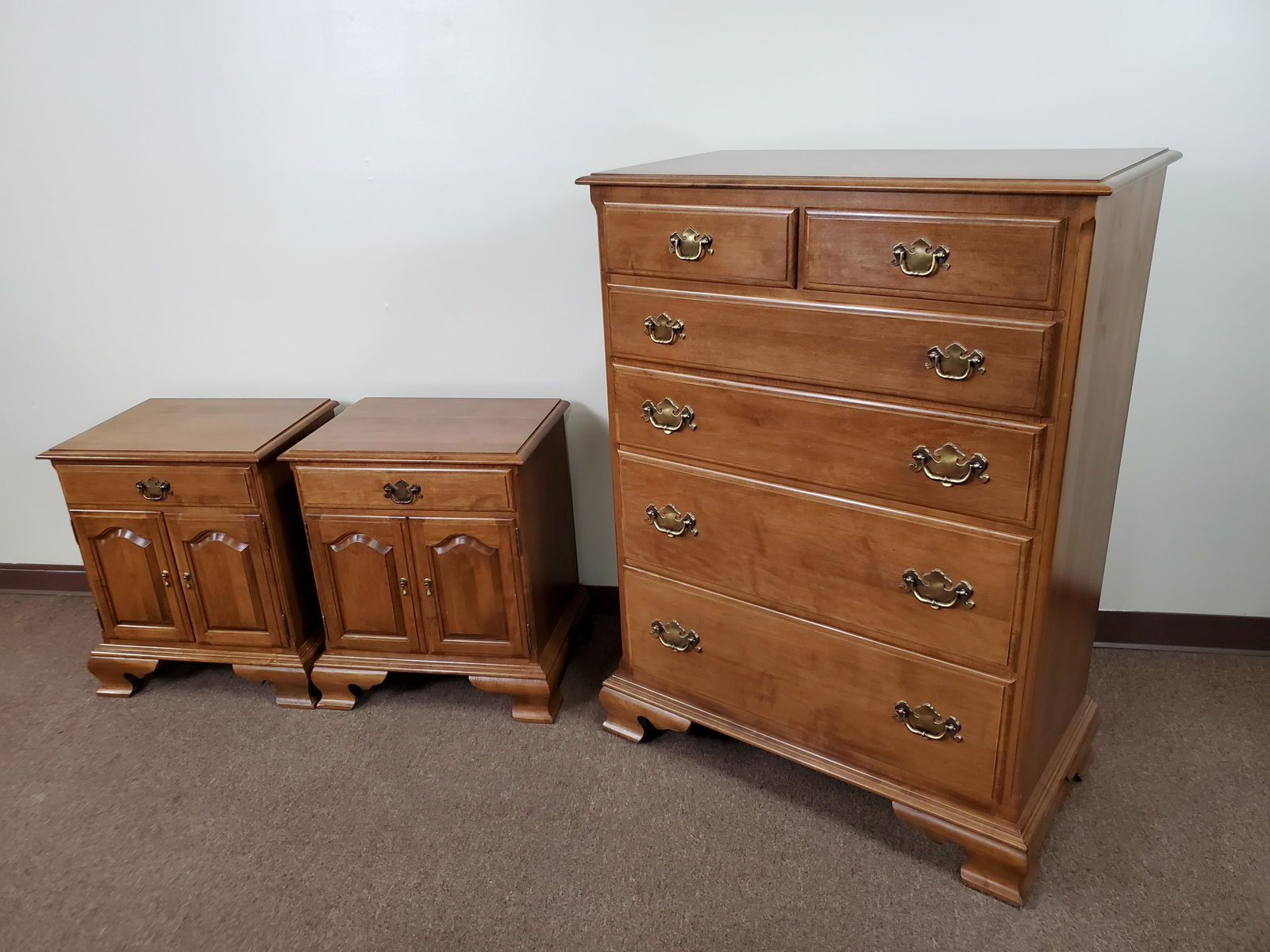 Ethan Allen Tall Chest & Night Stands (1 of 8)