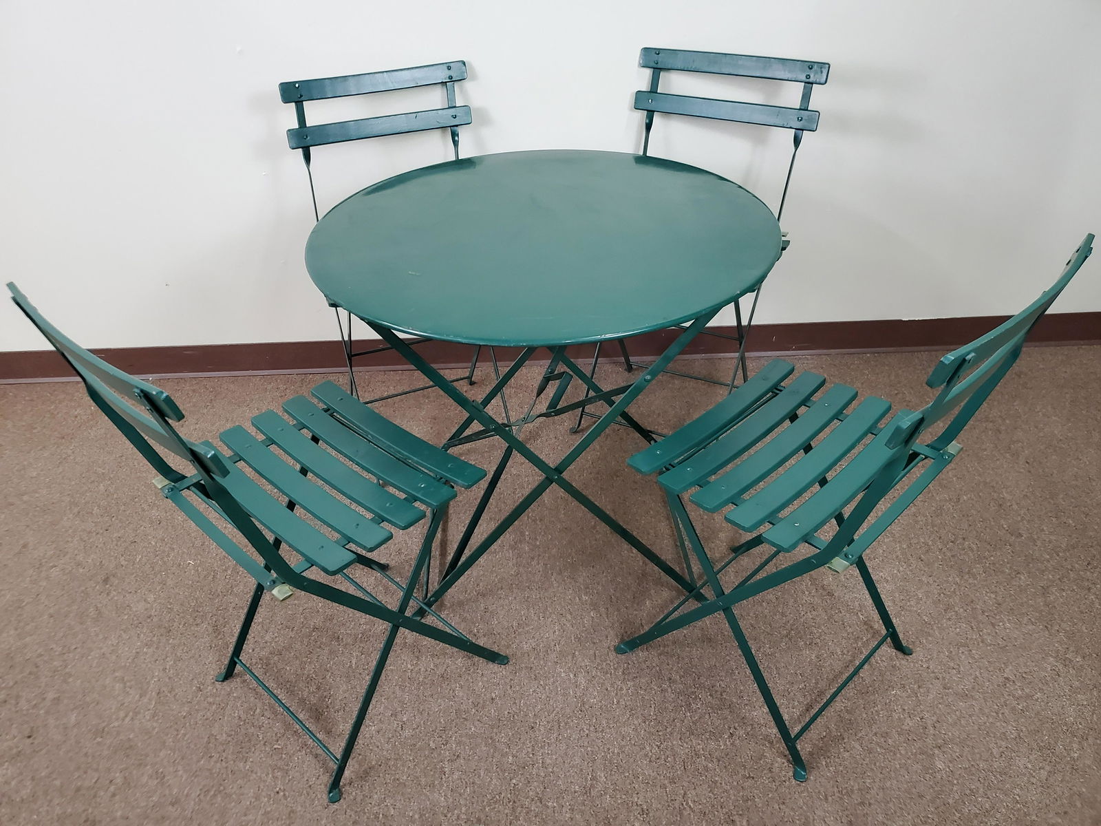 Blot Galland Folding Metal Table With 4 Chairs (1 of 5)