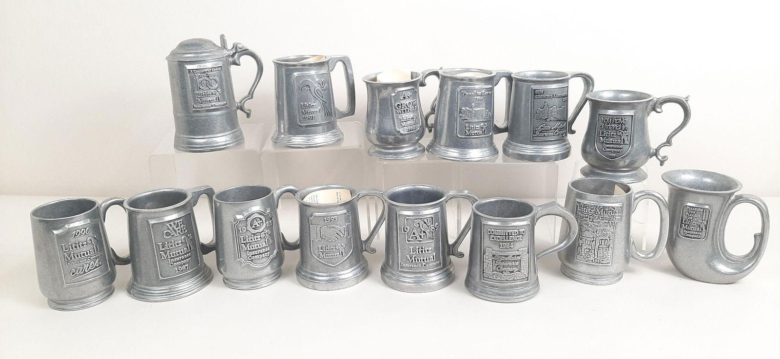 14 Lititz Mutual Insurance Pewter Mugs (1 of 4)