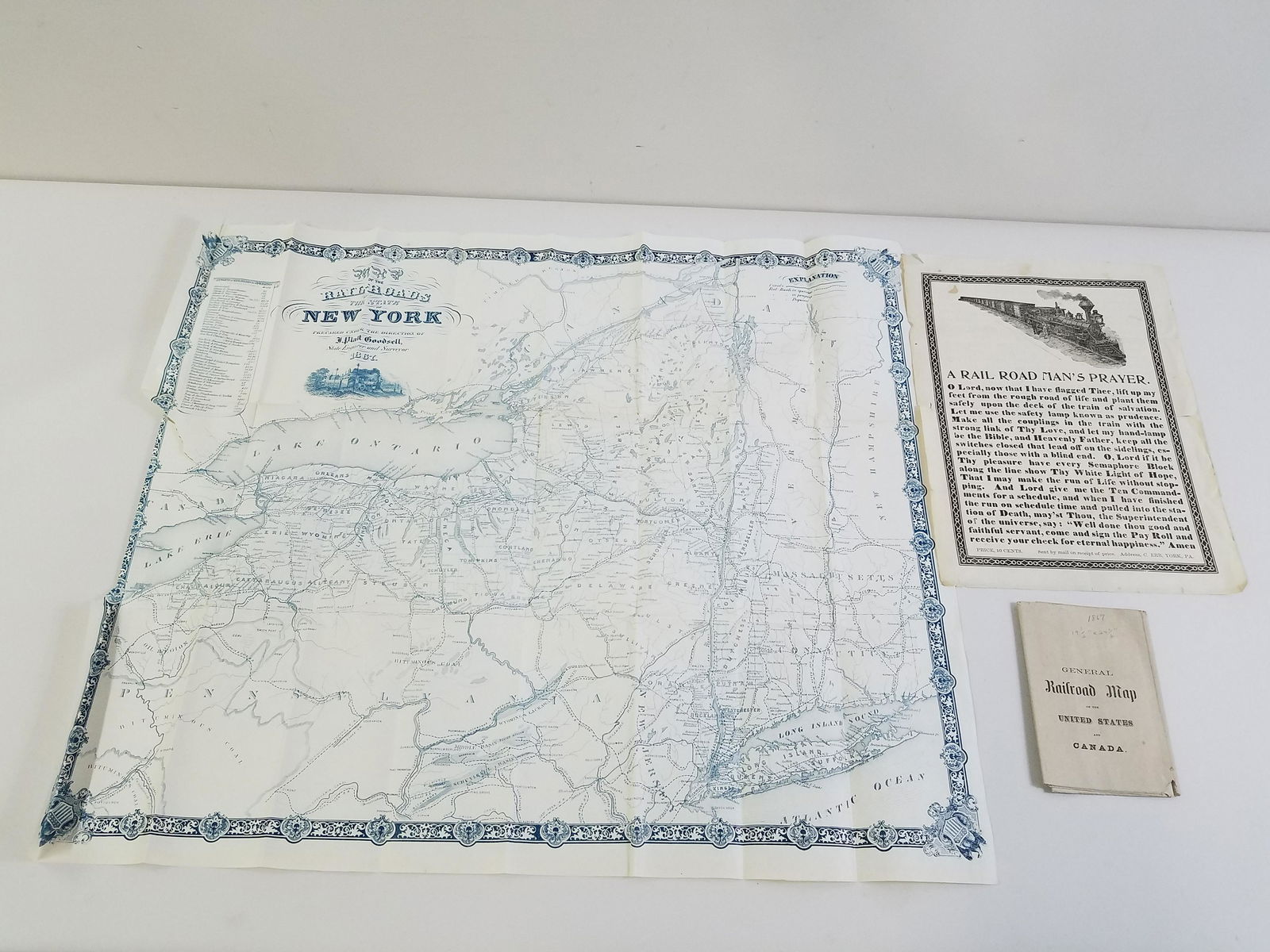 3 Pcs Railroad Ephemera incl Maps (1 of 12)