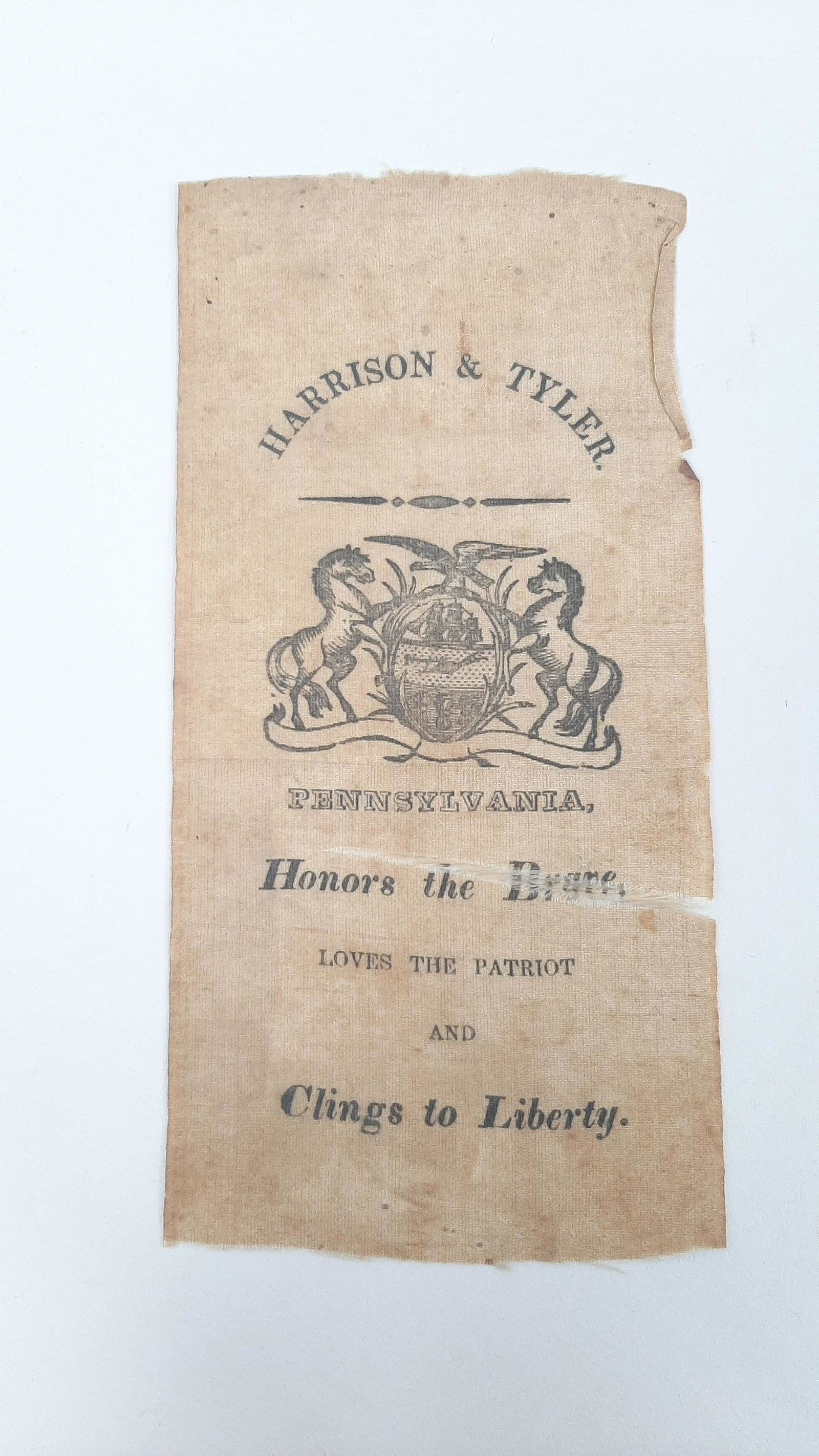1841 Harrison and Tyler Ribbon (1 of 2)