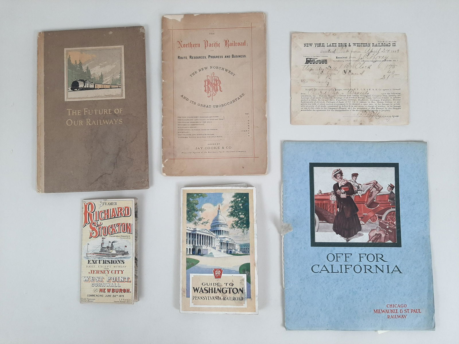 6 Railroad Publications incl. Map (1 of 20)