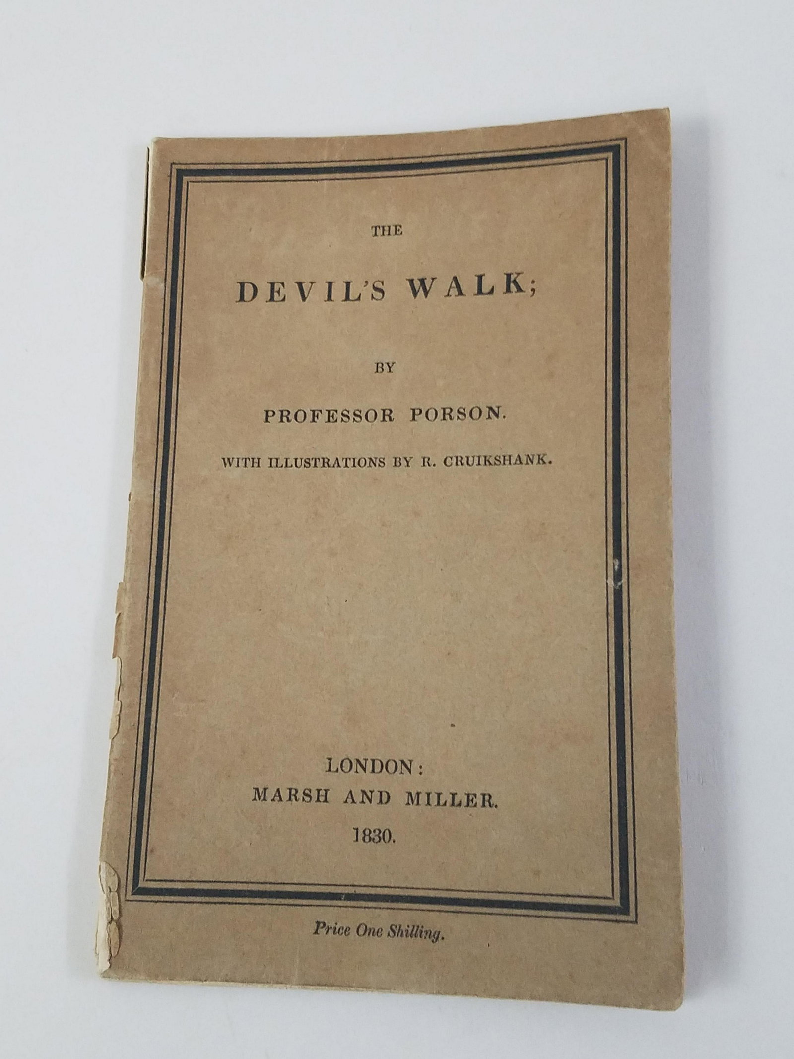 The Devil's Walk by Porson with Illustrations: Illustrations by Robert Cruikshank. London published: Marah and Miller. 1830. IMPORTANT: Before bidding, please read the terms and conditions. When you registered for the auction you agreed to these t