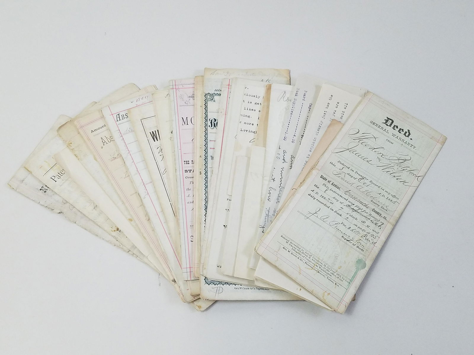 22 19th C Documents - Mostly Kansas (1 of 10)