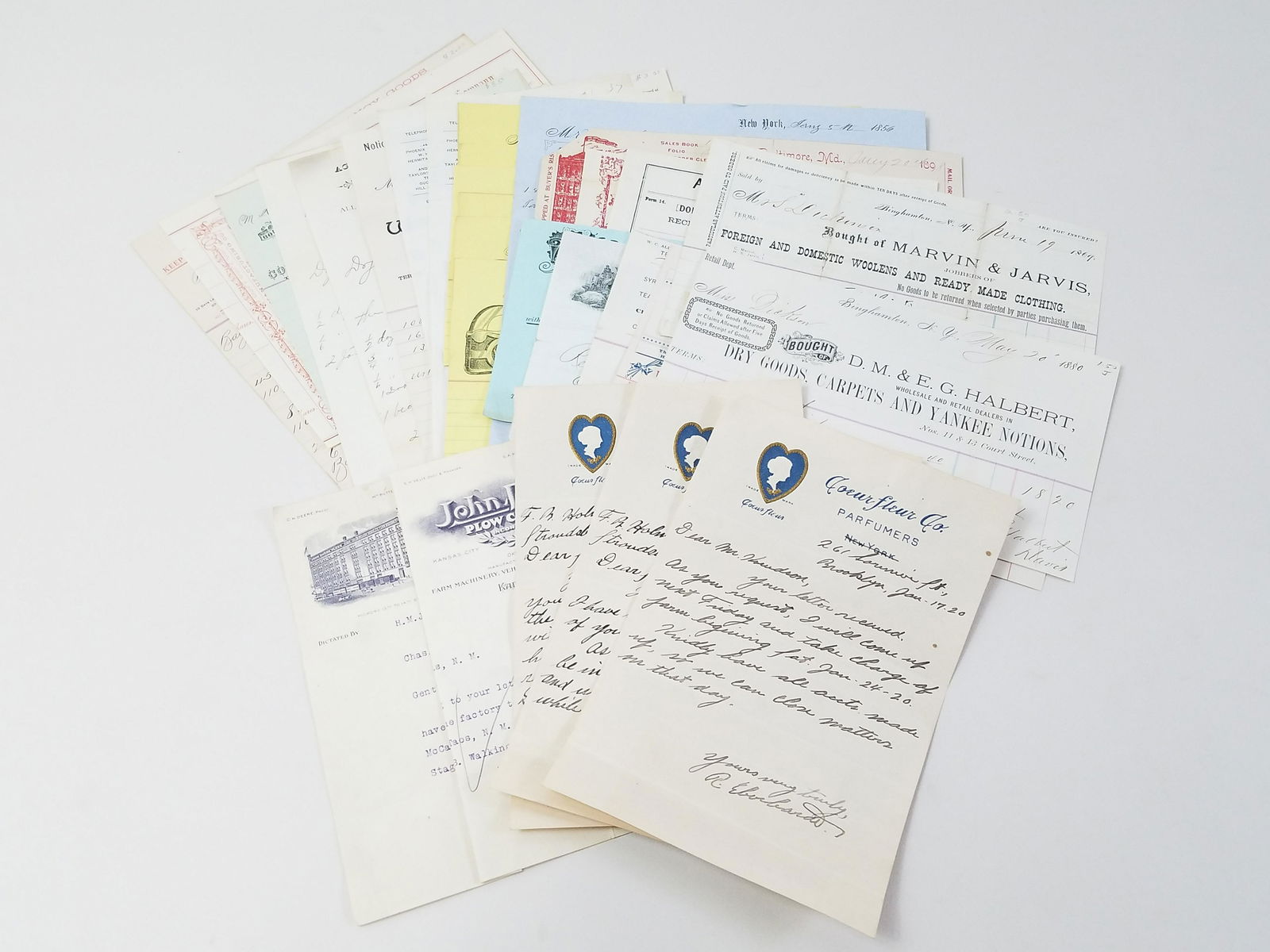 27 Bill Heads and Letters incl John Deere Plow (1 of 7)