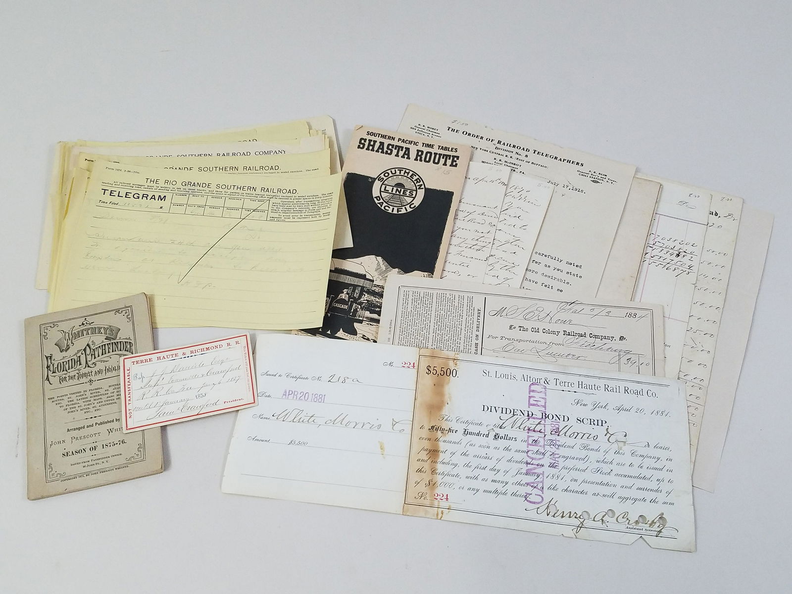 30 Pcs Railroad Materials incl Map (1 of 18)